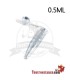 Recipiente de plástico para resinas de 0,5 ml