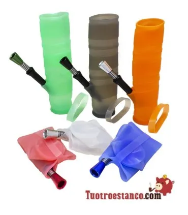 20 cm faltbare Silikonrohr-Bong