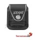 Caixa de pele preta Zippo