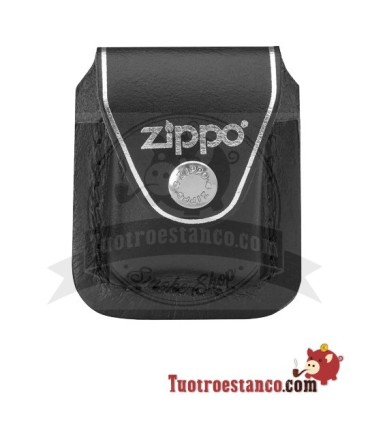 Zippo Black leather case
