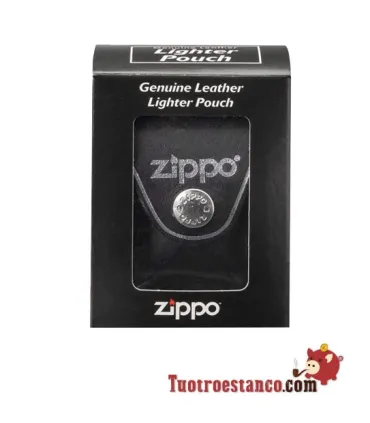 Étui en cuir noir Zippo