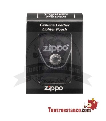 Zippo zwarte leren hoes