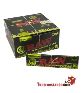 Boîtier en papier noir organique King format - 50 brochures