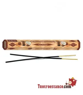 Incenso com aroma de coco e canela 20 paus