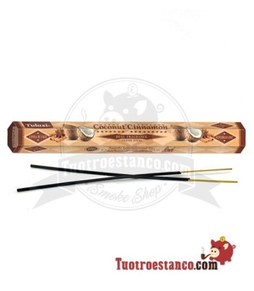 Incenso com aroma de coco e canela 20 paus