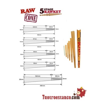 Les Cônes De Raw Rawket 5 Unités