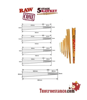 Raw Rawket Cones 5 Units