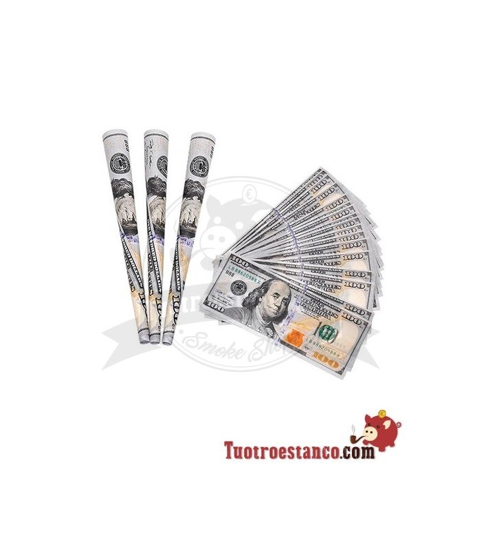 Papel Empire Rolling de 110 mm, papeles que imitan a la perfección los billetes de 100 dólares
