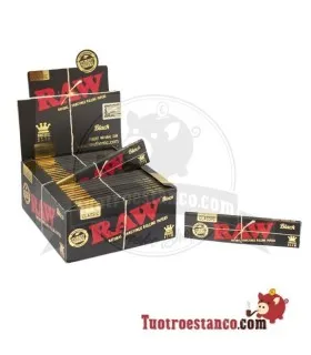 Raw Black Edition King Size Papier 32 Blatt - 50 Heftchen