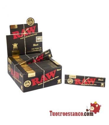 Raw Black Edition King Size Paper 32 sheets - 50 booklets