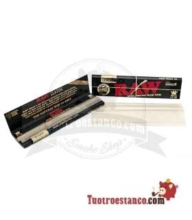Raw Black Edition King Size Papier 32 Blatt - 50 Heftchen