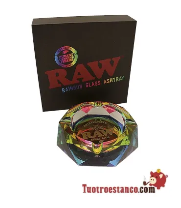 RAW Rainbow Glass Ashtray