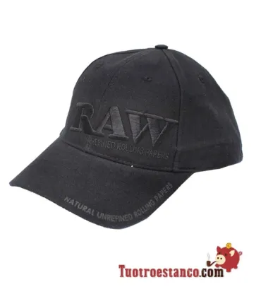 All black RAW + Poker cap.