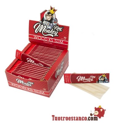 Estuche de papel Monkey King Size Slim Brown de 110 mm - 50 libritos
