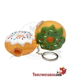 2,5 cm Siliconen Pijp Donuts Sleutelhanger