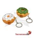 2,5 cm Siliconen Pijp Donuts Sleutelhanger