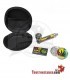 Glass pipe with protective case + grilles + grinder