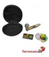 Glass pipe with protective case + grilles + grinder