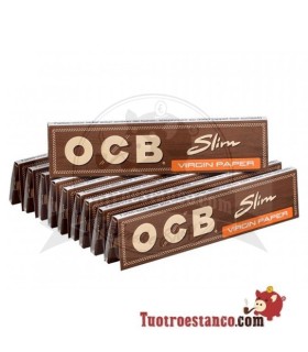Papel OCB Virgin Slim 110 mm, 50 livretos