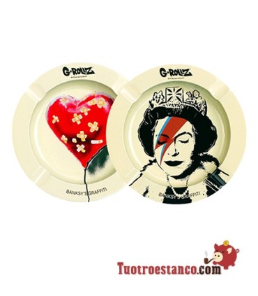 Cinzeiro de Metal G-Rollz Banksy's Queen &Heart
