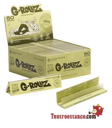 G-Rollz Organic M.SATIVA extra dünnes King Size Papier