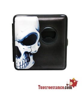 Pitillera Skull con abridor de botellas 20 Cigarrillos