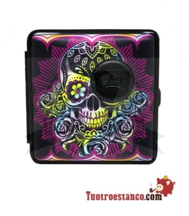 Pitillera Skull con abridor de botellas 20 Cigarrillos