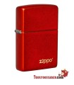Zippo Metálico Vermelho
