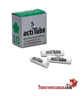 Filtros de carbón Actitube SLIM de 10 unidades