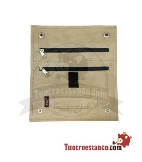 Tampa de suporte de tabaco semi-couro para janela dupla