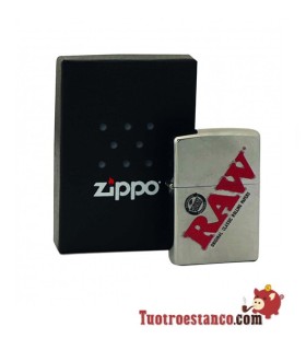 Zippo Raw Logo argentato