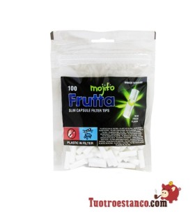 Filtros FRUTTA -Mojito- 6mm com cápsula 100 unidades