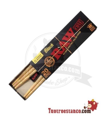 20u King Size Preto Raw Cones