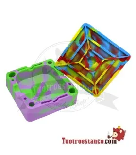 Cenicero Silicona con Compartimentos