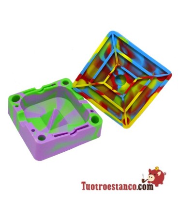 Silicone Ashtray with Compartments