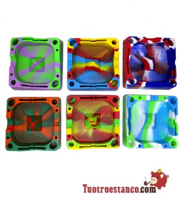 Cendrier en silicone avec compartiments