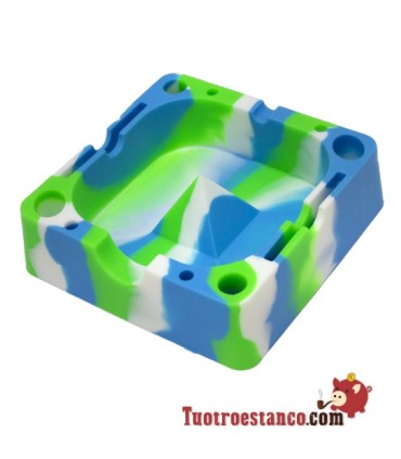 Cendrier en silicone avec compartiments