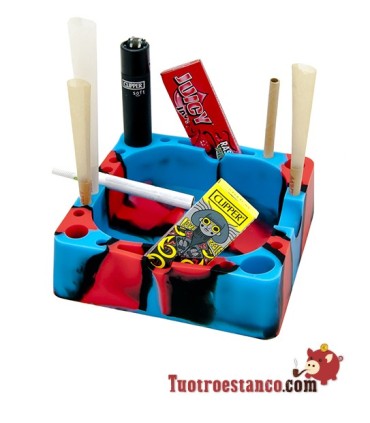 Posacenere in silicone con scomparti