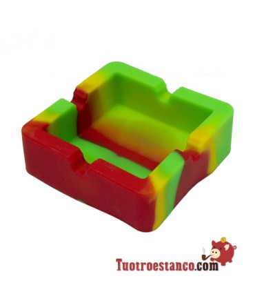 Cinzeiro de silicone quadrado