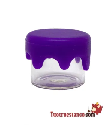 Mini bocal en verre avec fermeture en silicone, 3 ml
