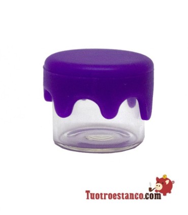 Mini frasco de vidro com fechamento em silicone 3 ml