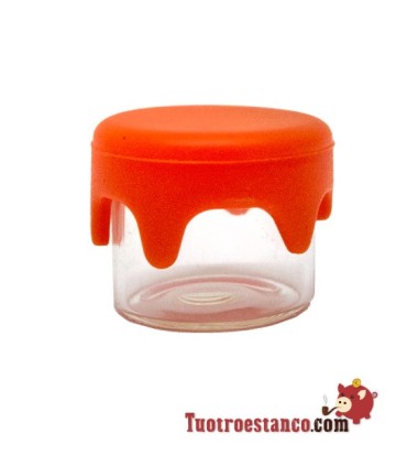 Mini frasco de vidro com fechamento em silicone 3 ml