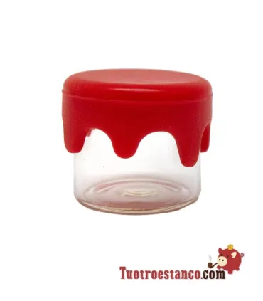 Mini bocal en verre avec fermeture en silicone, 3 ml