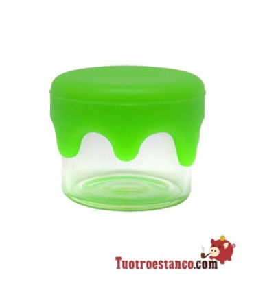 Mini barattolo in vetro con chiusura in silicone da 3 ml