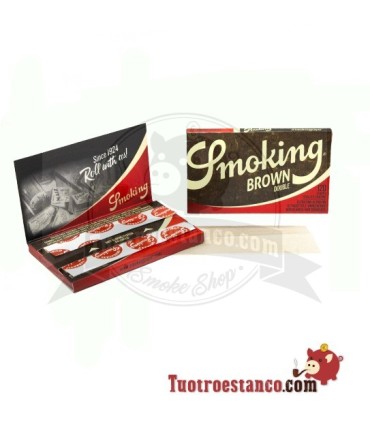 Papel Smoking Marrón Doble Ventana de 70 mm
