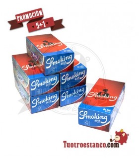 Promotion 5 Boxes + 1 Box, Paper Smoking Nº8 Blue (1x50)