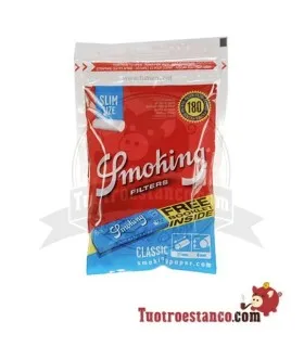 Filtros Smoking Slim 6mm 180 filtros + livreto