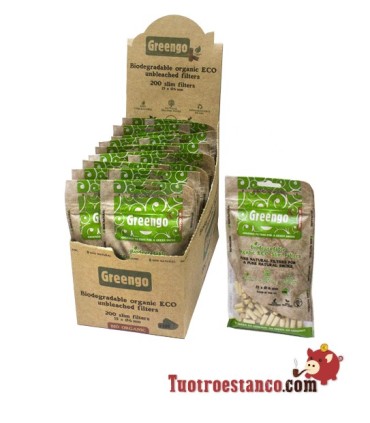 BIO slim 6 mm 200u greengo Filtergehäuse - 20 Beutel