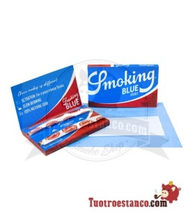 Papier de Fumer Bleu Double Fenêtre 70 mm - 25 livrets
