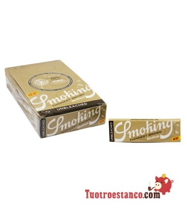 Dünnste braune Papierhülle mittlerer Smoking 78 mm - 25 Broschüren